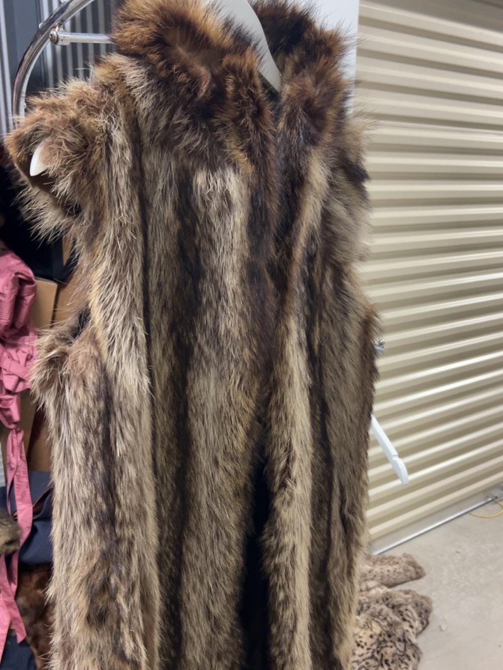 Long Raccoon Fur Vest